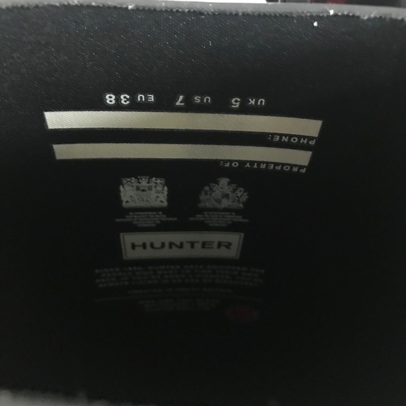 Tall Glossy Black Hunter Rain Boots (Size 7) - Picture 5 of 6